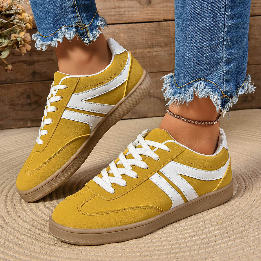 Lace-Up Round-Toe Flats for Women
