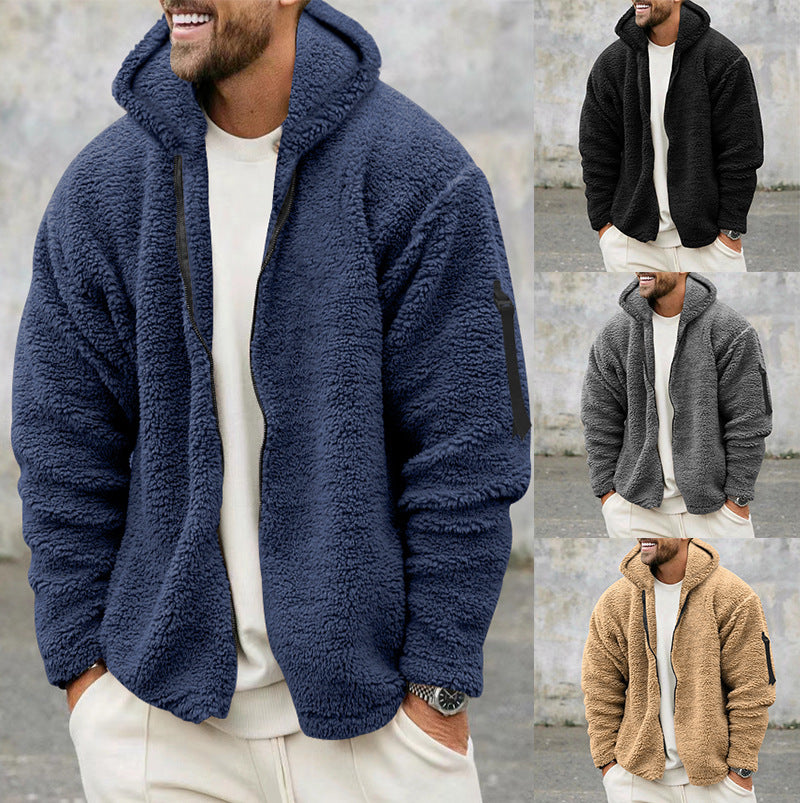 Men's Fleece Hooded Zip Jacket