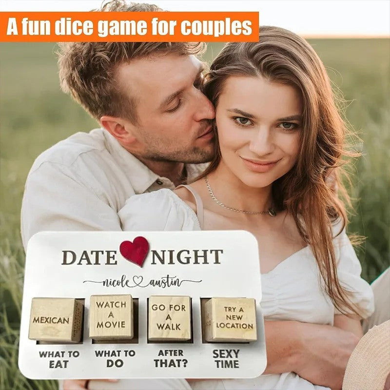 Wooden Date Night Dice Game for Couples